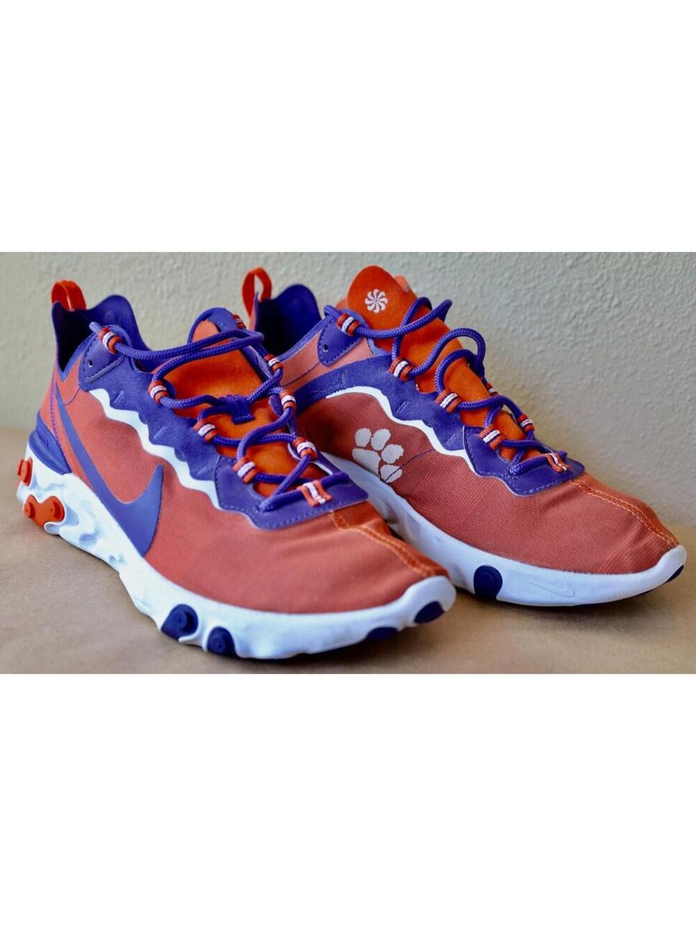 Size 11.5 - Nike React Element 55 Clemson Mens With Box